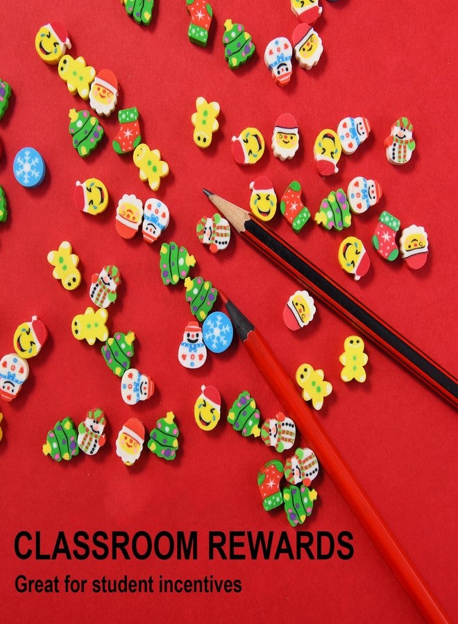 DOMG 330Pcs Mini Christmas Erasers for Kids Bulk, Cute Small Santa Snowflakes Erasers for Stocking Stuffers Goodie Bags Stuffers Classroom Party Favors Holiday Gifts - Image 5